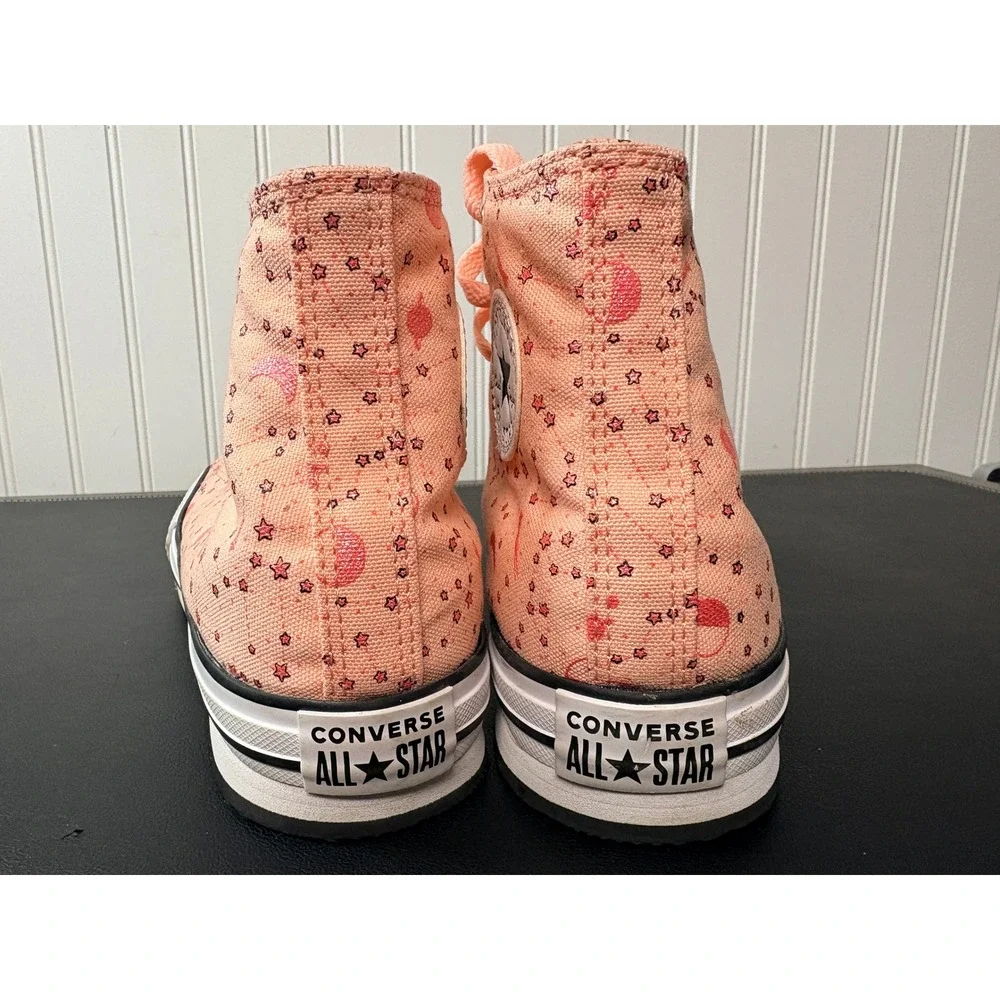 Converse Chuck Taylor High Top Celestial Star Moon Peach‎ SZ5 Women 7 673105C - Picture 4 of 10